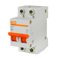 Автоматический выключатель TDM ВА47-63 2Р 32 А С 4,5 кА