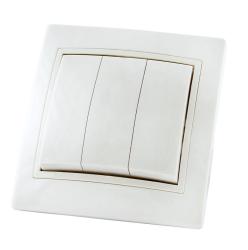 Выключатель TDM Таймыр 3 клавиши белый SQ1814-0003