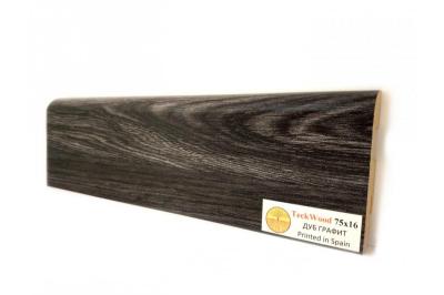 Плинтус ламинированный TECKWOOD Дуб графит 2150*75*16 мм