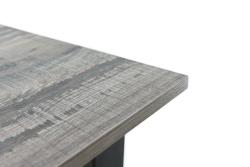 Стол АВРОРА Родос-А Пластик 3D Мрамор светлый/Алюминий/Черный матовый муар 1400*800 мм