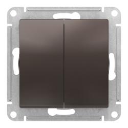 Механизм переключателя SYSTEME ELECTRIC Atlas design 2 клавиши перекрестный мокко ATN000673