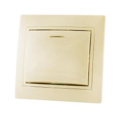 Выключатель TDM Таймыр 1 клавиша с подсветкой слоновая кость SQ1814-0104