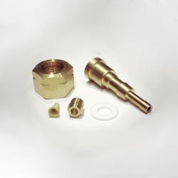 Штуцер со съемной гайкой и пламегасителем на вентильный баллон