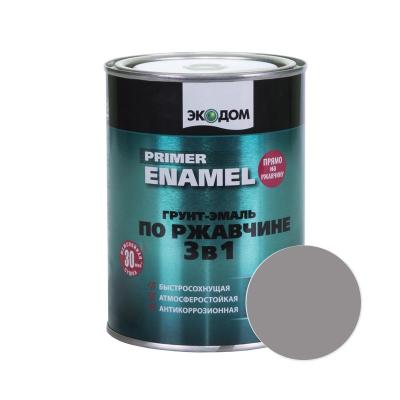 Грунт-эмаль ЭКОДОМ Серый 0,9 кг