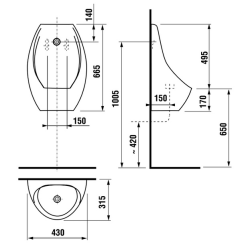 Писсуар JIKA Domino 8411010000001 