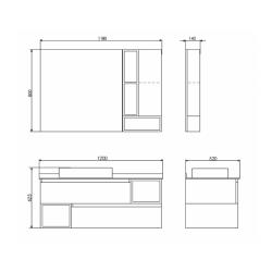 Тумба с раковиной COMFORTY Прага 120 