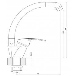 Смеситель для кухни FLORENTINA Мира Песочный