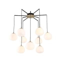 Люстра ЛАЙТ СФЕРА 9234AP/6+3 Opal Черный