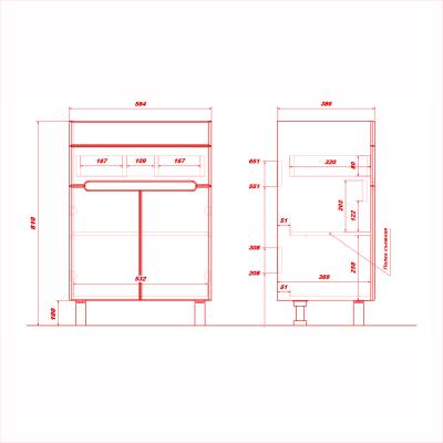 Тумба с раковиной RUVANN Nika 60 графит