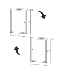 Зеркальный шкаф SILVER MIRRORS Киото Flip 53,4*74,8 см