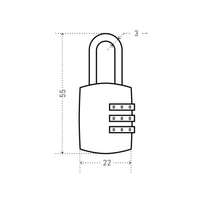 Замок навесной АЛЛЮР ВС1К22/3