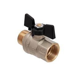 Кран шаровой HOOBS ручка бабочка 1/2" ВР-НР