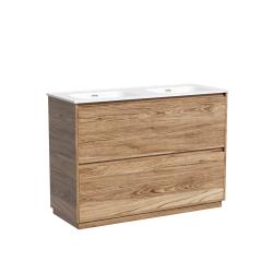 Тумба с раковиной SANCOS Libra Floor 120 дуб чарльстон двойная