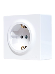 Розетка сетевая LEZARD Leto с заземлением белый 752-0200-122B 