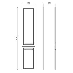 Пенал АСБ-МЕБЕЛЬ Бельмонти 35*167 см