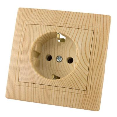 Розетка сетевая TDM Таймыр Эко с заземлением сосна SQ1814-0212