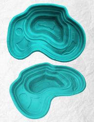 Пруд декоративный БАЙКАЛ Зеленый 203*144*50 см