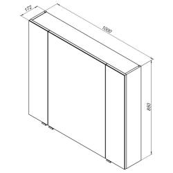 Зеркальный шкаф AQUANET Алвита New 100*85 см