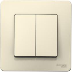 Выключатель SYSTEME ELECTRIC Blanca 2 клавиши бежевый BLNVS010507 