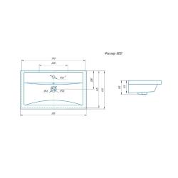 Тумба с раковиной RUVANN Dreva 80