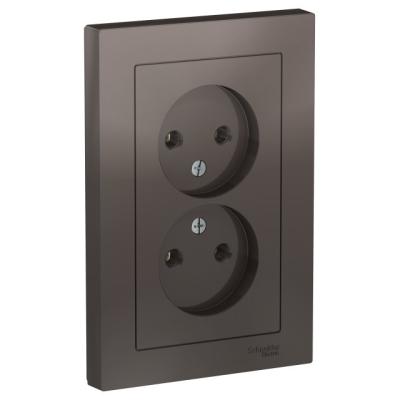 Розетка сетевая SYSTEME ELECTRIC Atlas design двойная мокко ATN000620