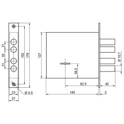 Замок накладной BORDER K Н-8 086000