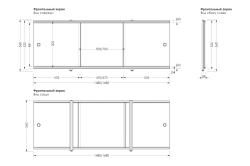 Экран для ванны МЕТАКАМ Премиум А Серый бетон 168 см