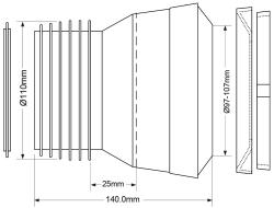 Труба фановая MCALPINE MRWC-MAC1