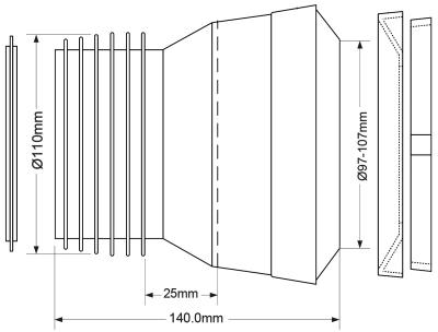 Труба фановая MCALPINE MRWC-MAC1