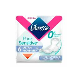 Libresse Ultra Pure Sensitive Жен/прокл. Ночные 6шт