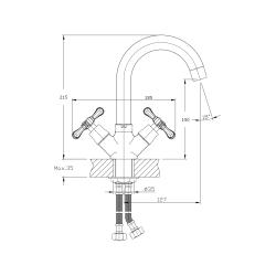 Смеситель для кухни RUSH A576-03-23 
