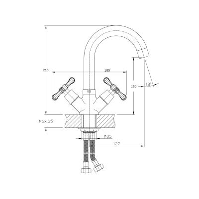 Смеситель для кухни RUSH A576-03-23 