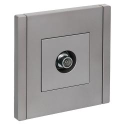 Розетка телевизионная IEK Forte&Piano сталь FP-A10-O-K46