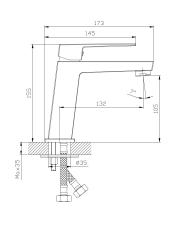 Смеситель для умывальника RUSH Thira TR3635-12White