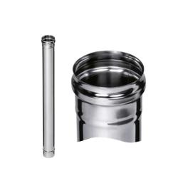 Дымоход FERRUM HF AISI 430 0,8 мм 1 м 115 мм