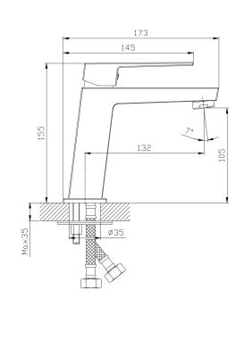 Смеситель для умывальника RUSH Thira TR3635-12White