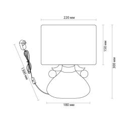 Настольная лампа ODEON Junia 5668/1T Серый