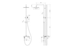 Душевая система ESKO Shanghai Gold ST1425SHAGold