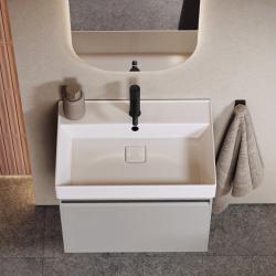 Тумба с раковиной AQWELLA Pure 80 серый туман