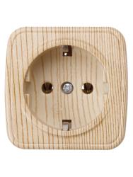 Розетка сетевая НАРОДНАЯ ПРОДУКЦИЯ Дача с заземлением сосна