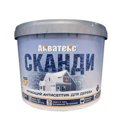 Кроющий антисептик АКВАТЕКС Сканди Слоновая кость 9 л