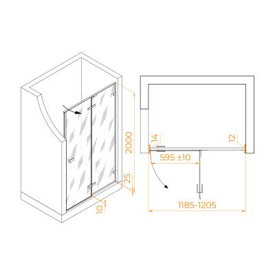 Душевая дверь RGW SV-004B 120 см