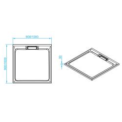 Поддон каменный RGW STA-01Co бетон 90*90 см 