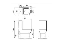 Унитаз-компакт BELBAGNO Norma Slim BB339CPR BB339T BB2111SC
