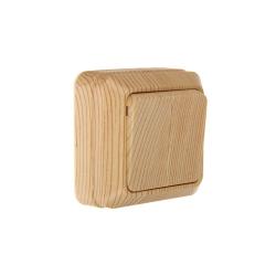 Выключатель НАРОДНАЯ ПРОДУКЦИЯ Дача 2 клавиши с подсветкой сосна