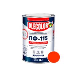 Эмаль OLECOLOR ПФ-115 Оранжевый 0,8 кг