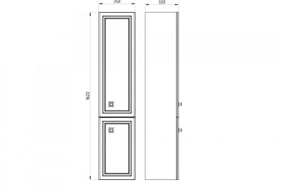 Пенал ASB WOOD LINE Каталина 35*162,2 см