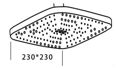 Верхний душ VODA VTS03Black 