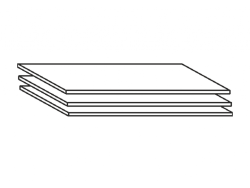 Полки РОСТОК Версаль-5 Секция №14 Дуб баррик 1028*16*500 мм