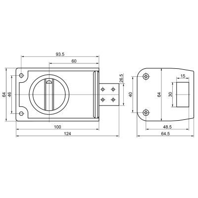 Замок накладной ПРОСАМ ЗНД 1/М 086900